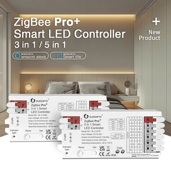 GLEDOPTO ZigBee3.0 Pro+ 5 1 /3 1. LED Valdiklis 20A Max RGBCCT/RGBW/RGB/BMT/Dimmer, Alexa Jaukus Tuya Smart Gyvenimo APP Kontrolės