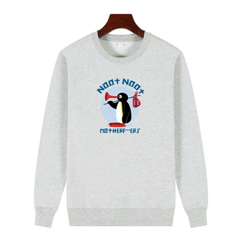 Pingu Noot Noot Motherfurs grafinis megztiniai apvalia kaklo ir aksomo hoodie storas megztinis hoodie įvairaus amžiaus vyriški sportiniai