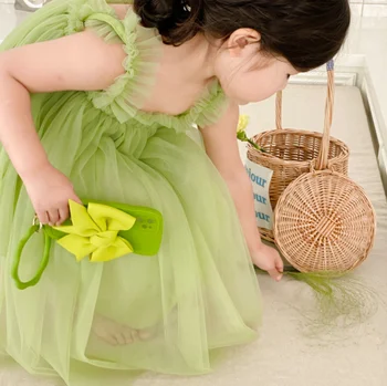 2023 Merginos Princesė Suknelė Be Rankovių Vasaros Mados Mergaičių Suknelės Vaikams Drabužių 1-7 Metų
