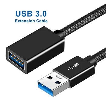USB prailginimo Kabelis 3 0 Vyrų ir Moterų 3m 2m 1m ilgiklis kištukinis Lizdas su USB 3.0 Extender 