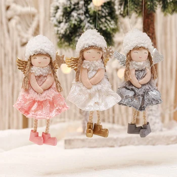 2023 Kalėdų Pliušinis Angel Doll Pakabukas Papuošalai Kalėdų Medžio Kabantys Papuošalai Namų 2024 Naujųjų Metų Šaliai Dekoro Dovanos Vaikams