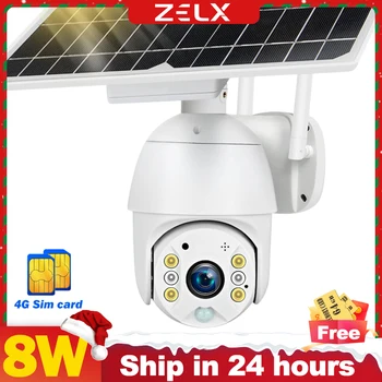 4G Stebėjimo Kamera Lauko PTZ 1080P Saugumo Cam Su 8W Saulės Skydelis Belaidis PIR Judesio Aptikimo Spalva Naktinio Matymo Ubox